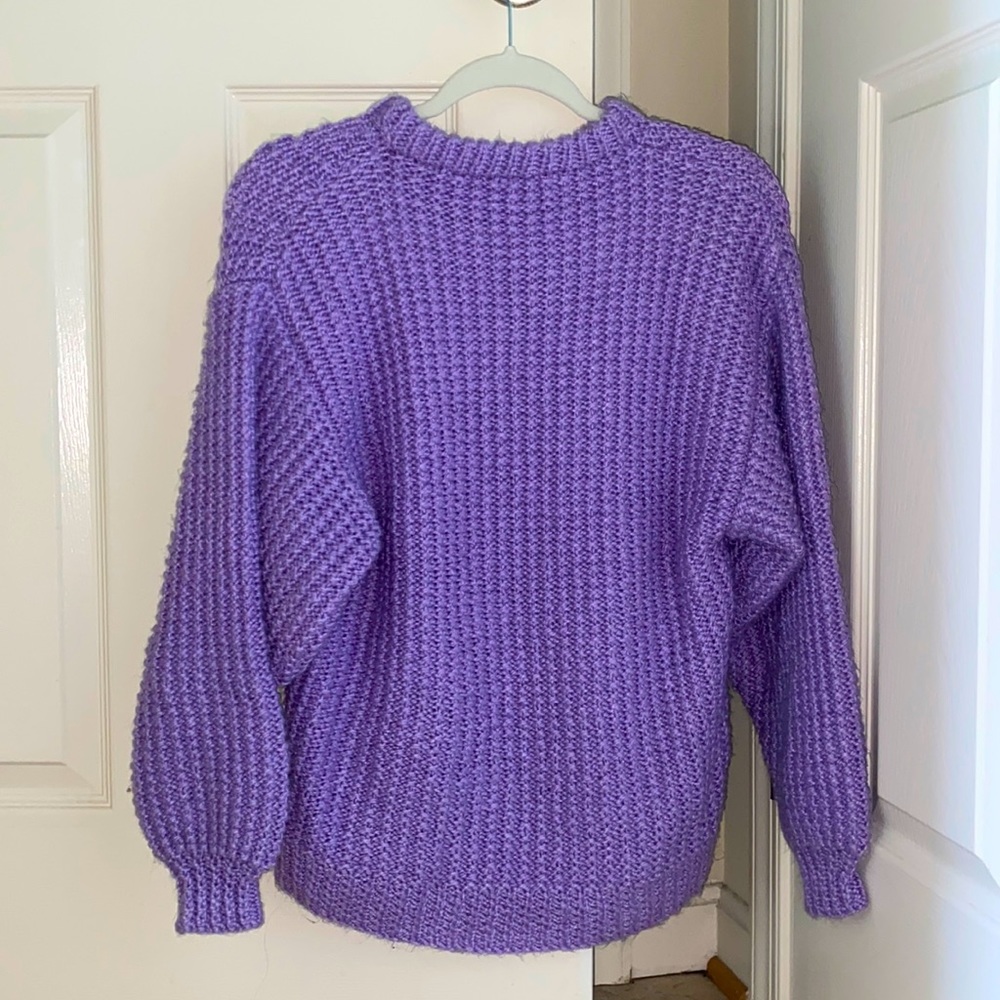 purple sweater